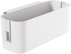 Bedside Storage Caddy with Double Hooks, 13 in White Hanging Bed Organizer by Unknown