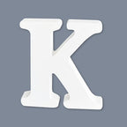 White Unfinished Wooden Letters, 6 Inch Three-Dimensional Wood Letters by HANWER