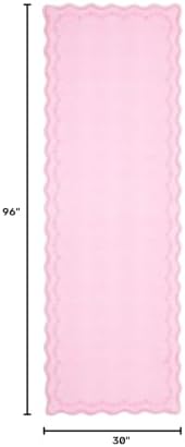 GarveeHome 2.5x8 Scalloped Washable Runner Rug Non Slip Hallway Kitchen Rug - Image 2