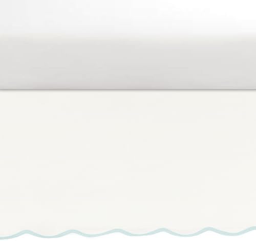 Lush Decor Coastal Chic Scalloped Edge Baby Crib Skirt Single 28" W x 52" L + - Image 6