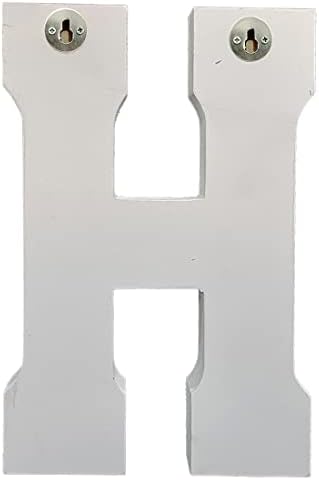 ABELOTS Large Wood Distressed White Wash Alphabet Wall Decor Monogram Letter - Image 4