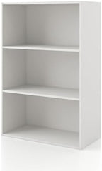 Homes: Inside + Out Apexa 3-Tier Cube Storage Organizer Shelves, Stackable Wood by HOMESInsideOut