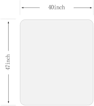 Crystal Clear 1/5" Thick 47" x 40" Heavy Duty Hard Chair Mat, Can be Used on - Image 6