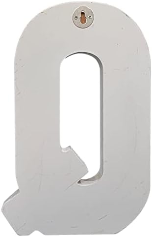 ABELOTS Large Wood Distressed White Wash Alphabet Wall Decor Monogram Letter - Image 4