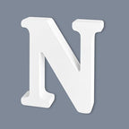 6 Inch White Unfinished Wooden Letters by HANWER