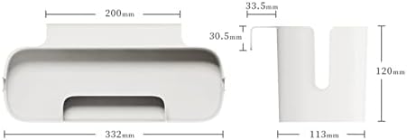 Bedside Storage Caddy with Double Hooks, 13 in White Hanging Bed Organizer - Image 3