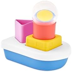 Skip Hop Baby Bath Toy STEM Learning & Play Stacking Boat 6-piece Set Bathtub - Image 3