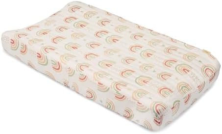 Crane Baby Quilted Changing Pad Cover, 100% Cotton Sateen, 16 X 32, Secure by CraneBaby