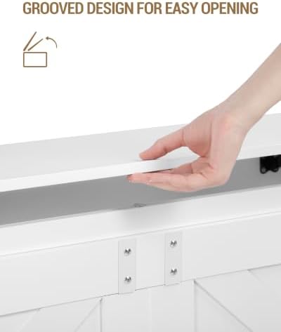 Hzuaneri 43" Modern Farmhouse Storage Chest and Bench | 55 Gal | 330lb Seat - Image 5