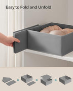 SONGMICS Drawer Organizers, Foldable Fabric Storage Boxes - Image 6