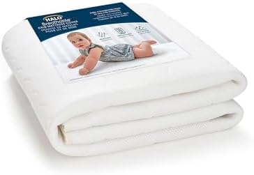 HALO Breathable Crib Mattress Cover – Quilted Mesh, Waterproof, Universal Fit by HALO