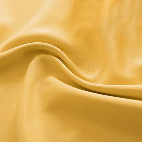 DONREN 2 Panels Gold Yellow Curtain Valances - Image 4