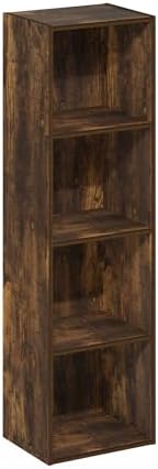 Furinno PASIR Book Shelf, 4-Tier Modern Bookshelf, Open Shelves Bookcase 9 x 12 - Image 7