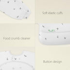 Susurration Baby Long Sleeve Bib Waterproof Sleeved Bib Smock - Image 5
