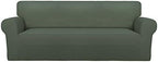 PureFit Stretch Oversized Couch Covers Sofa Slipcovers Grayish Green by PureFit