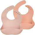 Moonkie Silicone Baby Bibs Set of 2, BPA Free Waterproof Baby Bibs by Moonkie