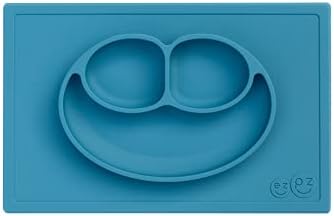 ezpz Happy Mat - 24 Months+ - 100% Silicone Suction Placemat + Divided Plate - by ezpz