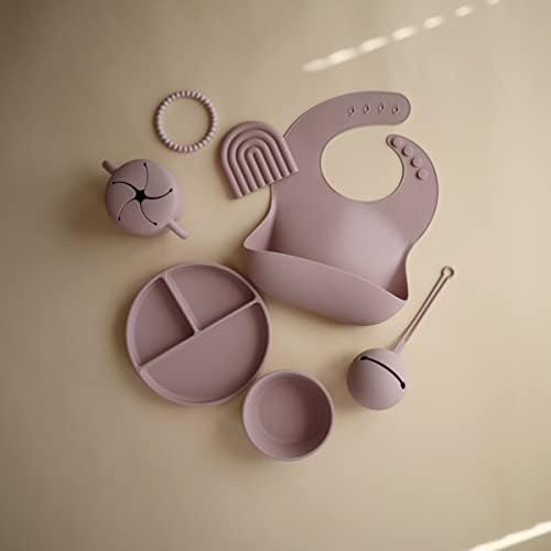 mushie Silicone Baby Bib | Adjustable Fit Waterproof Bibs - Image 3