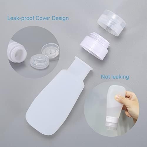 2 Pcs Silicone Travel Bottles, 1.3oz Leak Proof Refillable Squeeze Containers - Image 2