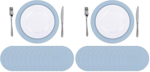 SHACOS 100 PCS Round Paper Placemats 13 inch Disposable Paper Place Mats by SHACOS