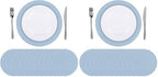 SHACOS 100 PCS Round Paper Placemats 13 inch Disposable Paper Place Mats by SHACOS