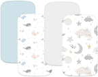 4 Pack Bassinet Sheets Compatible by Haleeone