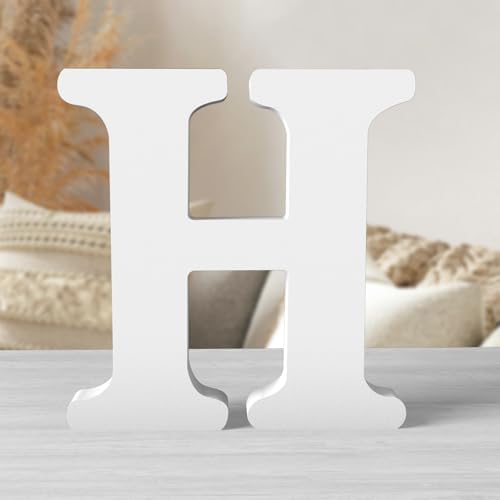 8 Inch White Wood Letters Unfinished Wood Letters by ZARUATU