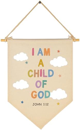 Christian Bible Verse Scripture Canvas Banner Flag Sign Wall Decor-Baby by Sioial