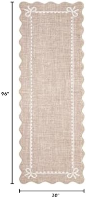 GarveeHome Scalloped Hallway Runner Rug 2.5x8 Non Slip Bedroom Rugs - Image 2
