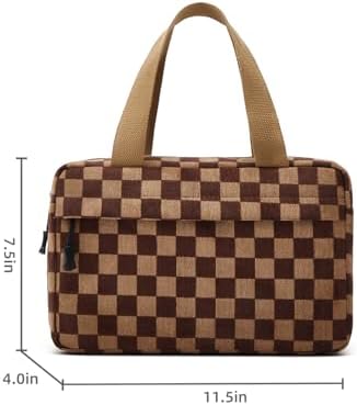 Large Makeup Bag for Women Corduroy Cosmetic bag Make up Bags Zipper Pouch - Image 4