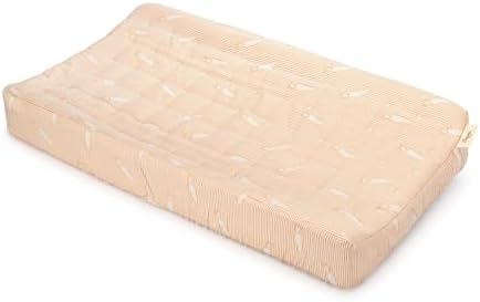 Crane Baby Clementine Changing Pad Cover, Cotton Sateen Quilted Diaper Changing by CraneBaby