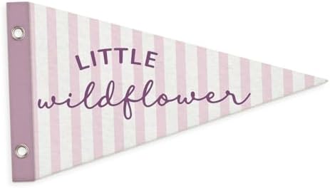 Wildflower Nursery Decor Pennant Felt Banners Flags, Pennant Girls Room Decor by Unknown