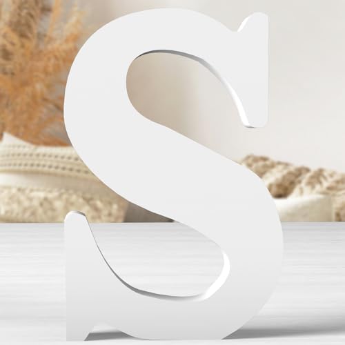 12 Inch White Wood Letters Unfinished Wood Letters by ZARUATU