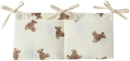 White Bedside Hanging Bags Milk Bottle Bib-Storage Crib Organizer Baby by BWESOO