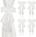 4Pcs Bow Curtain Tiebacks, Elegant Bow Butterfly Curtain Tiebacks by UFURMATE