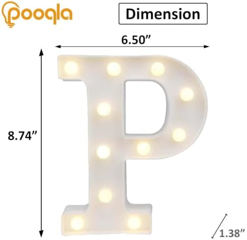Pooqla LED Marquee Letter Lights Sign, Light Up Alphabet Letter - Image 4