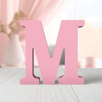 6 Inch Pink Wood Letters Unfinished Wood Letters by ZARUATU