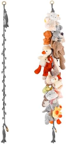 CERETIA 80" Stuffed Animal Organizer Chain, Wall Corner Storage by CERETIA