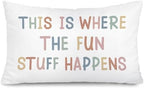 Boho This is Where All The Fun Stuff Happens 12x20 Pillow Cover by Unknown