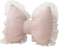 Fenteer Pink Bow Throw Pillow, Soft Bowknot Decorative Cushion by Fenteer