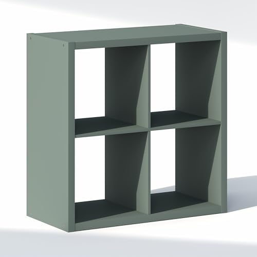 Furinno Cubic Extra Thick 4-Cube Closet Organizers and Storage, Sage Green - Image 7