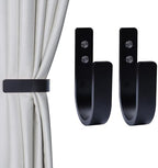 2 Pack Curtain Tiebacks Wood Curtain Holdbacks U Shaped Curtain Hooks Curtain by OCIOLI