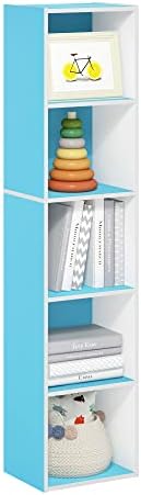 Furinno PASIR Book Shelf, 5-Tier Modern Bookshelf, Open Shelves Bookcase 9 x 12 by Furinno-FitsYourSpaceFitsYourBudget