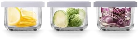 Comotomo Glass Baby Food Storage Containers, 4 oz Jars by Comotomo