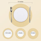 SHACOS 100 PCS Round Paper Placemats 13 inch Disposable Paper Place Mats - Image 6