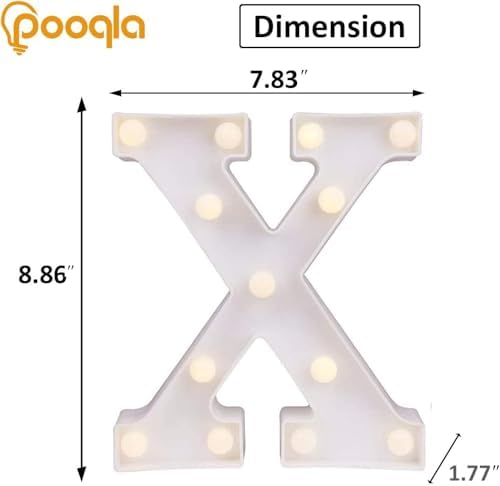 Pooqla LED Marquee Letter Lights, Warm White and Cool White Decorative Lighted - Image 5