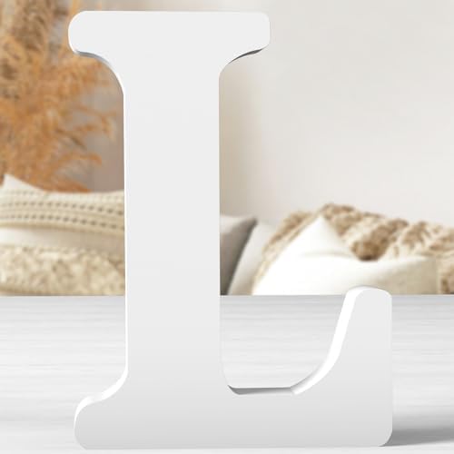 12 Inch White Wood Letters Unfinished Wood Letters by ZARUATU