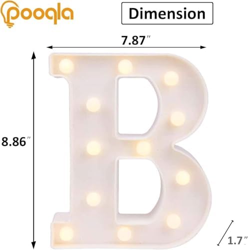 Pooqla LED Marquee Letter Lights, Warm White and Cool White Decorative Lighted - Image 5