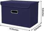 Linen Fabric Foldable Collapsible Storage Cube Bin Organizer Basket Fabric - Image 2