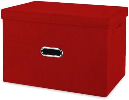 Large Linen Fabric Foldable Storage Bins by Unknown